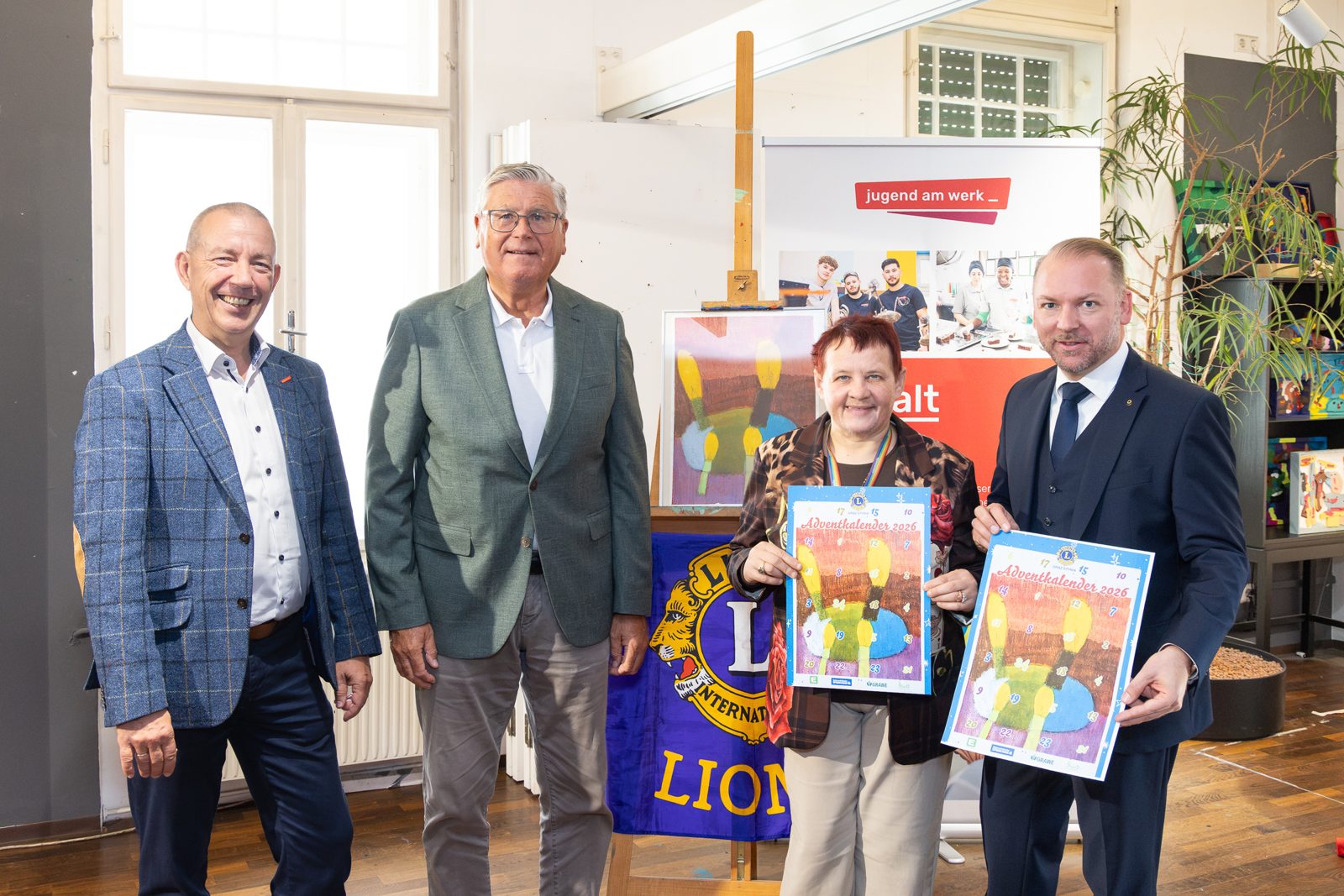 Adventkalender-Pr&auml;sentation 2026 in der Malwerkstatt der Jugend am Werk Steiermark